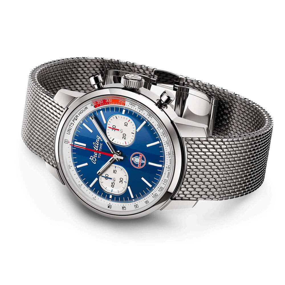 Breitling Top Time B01 41mm Chronograph Cobra Blue Dial Bracelet Watch image number 2
