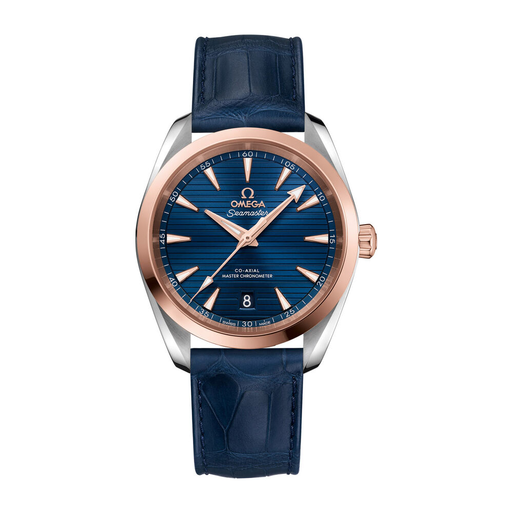Omega Seamaster Aqua Terra Blue Leather 38mm Automatic Men's Watch