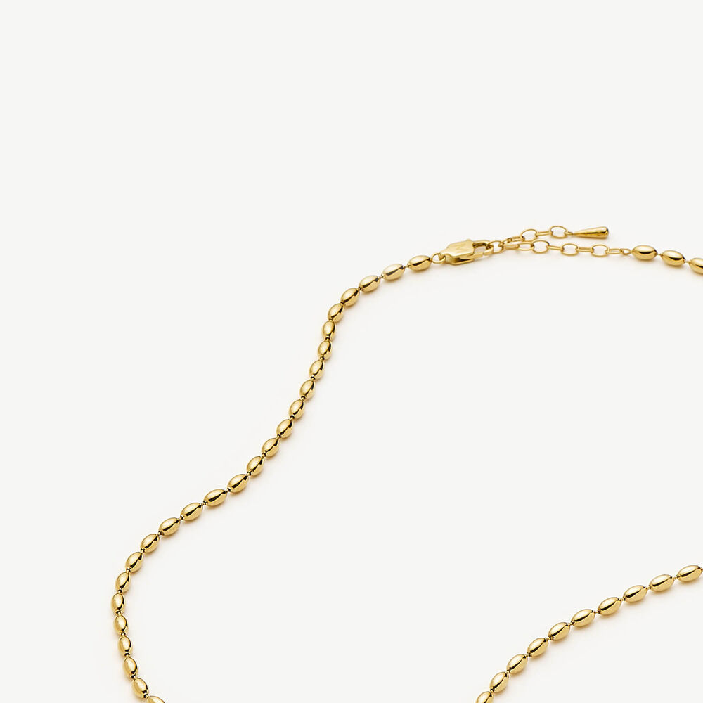 Missoma 18ct Gold Plated Brass Molten Olive Chain Necklace