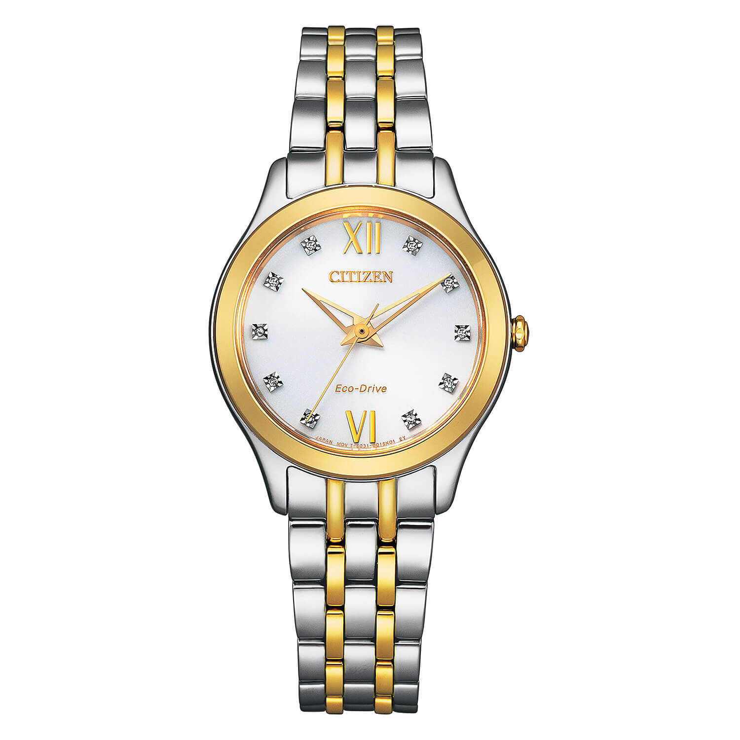 Citizen Silhouette Mother of Pearl Dial Two Tone Bracelet Watch at Fraser Hart