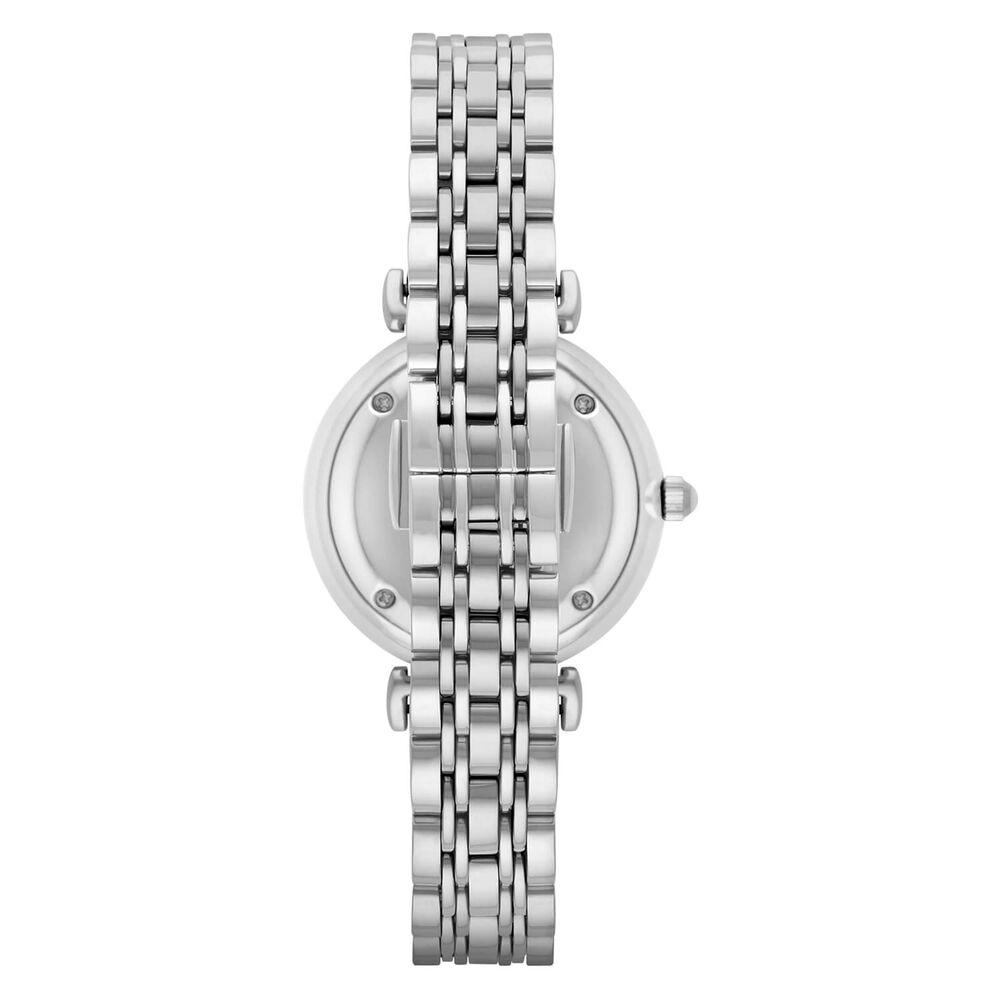 Emporio Armani ladies' quartz stone-set dial stainless steel bracelet watch