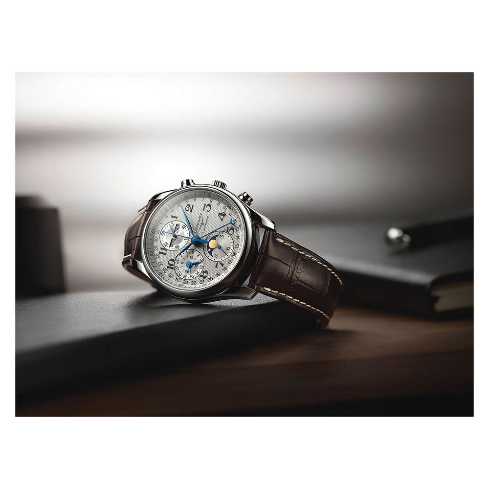 Longines Master Collection Moonphase 40mm Brown Watch image number 7