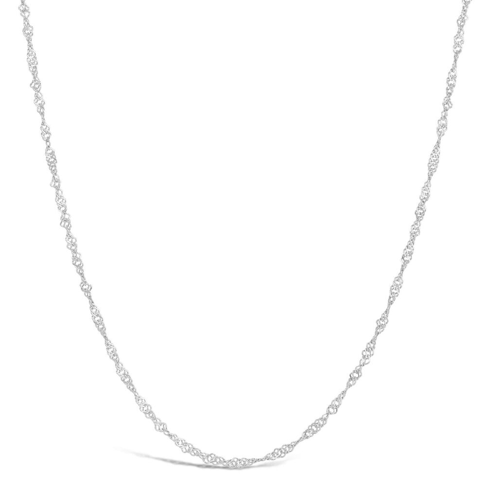 18ct White Gold Sparkle Sing 18' Chain Necklace