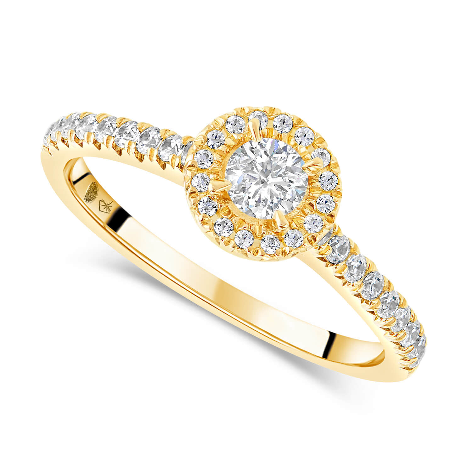 Solitaire with halo clearance