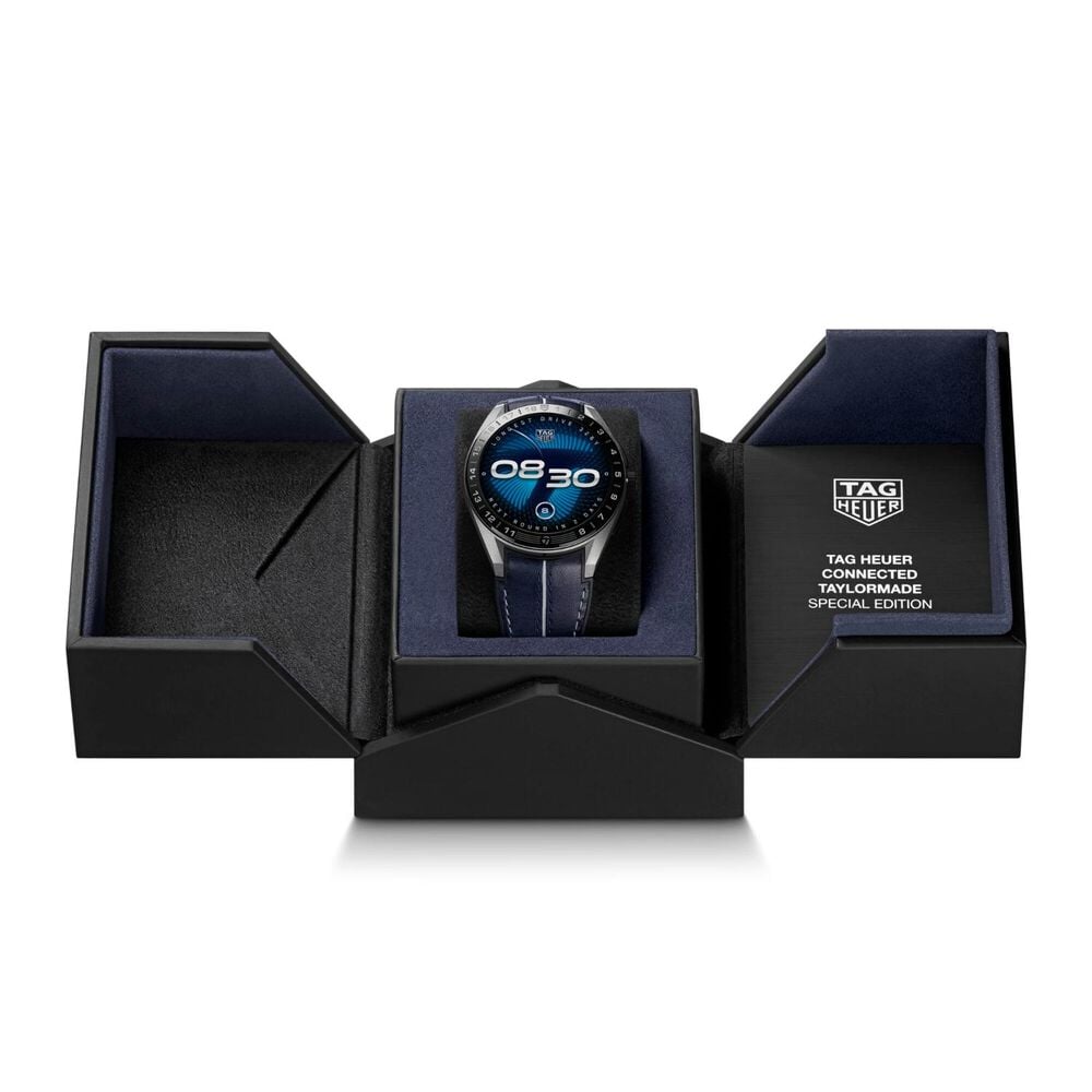 TAG Heuer Connected Calibre E5 x Taylormade Edition 45mm Titanium Case Leather Strap Watch