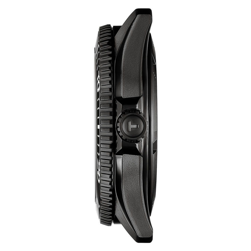 Tissot Seastar Powermatic 80 40mm Blue Dial Black Bezel Rubber Strap Watch image number 2