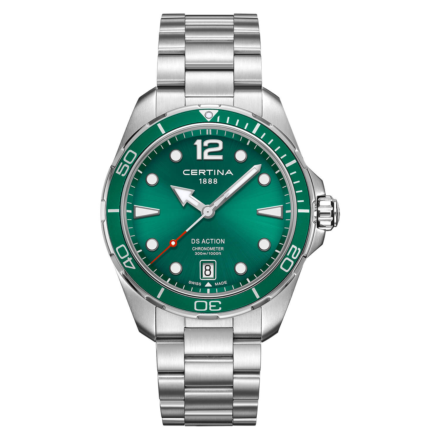Certina Aqua Ds Action Gent Green Dial Stainless Steel Watch at