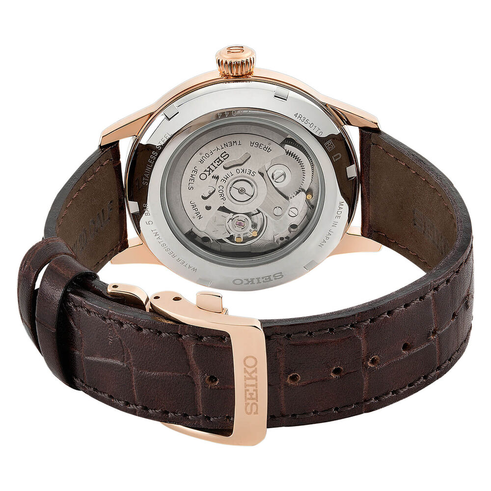 Seiko Presage Cocktail Collection Bronze Dial Brown Leather watch image number 1