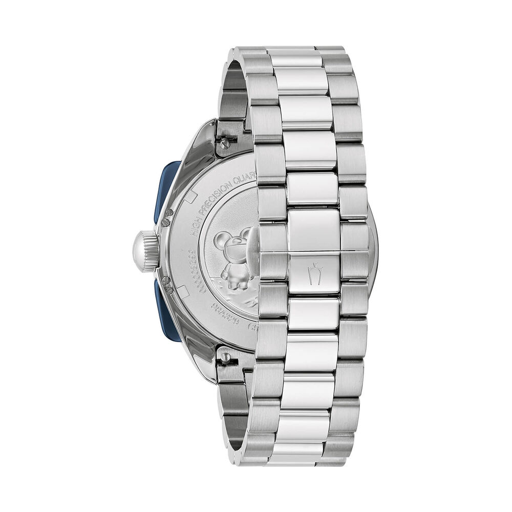 Bulova Lumar Pilot Timascus 43mm Blue Dial Steel Bracelet Watch image number 2