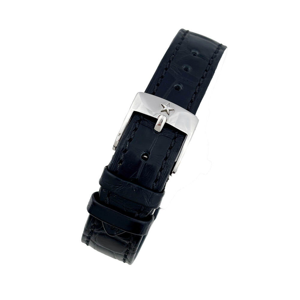 Pre-Owned Zenith Elite Moonphase 33mm Silver Dial Black Leather Strap Watch image number 2