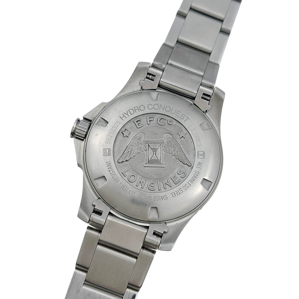 Pre-Owned Longines HydroConquest 39mm Grey Dial Steel Bracelet Watch