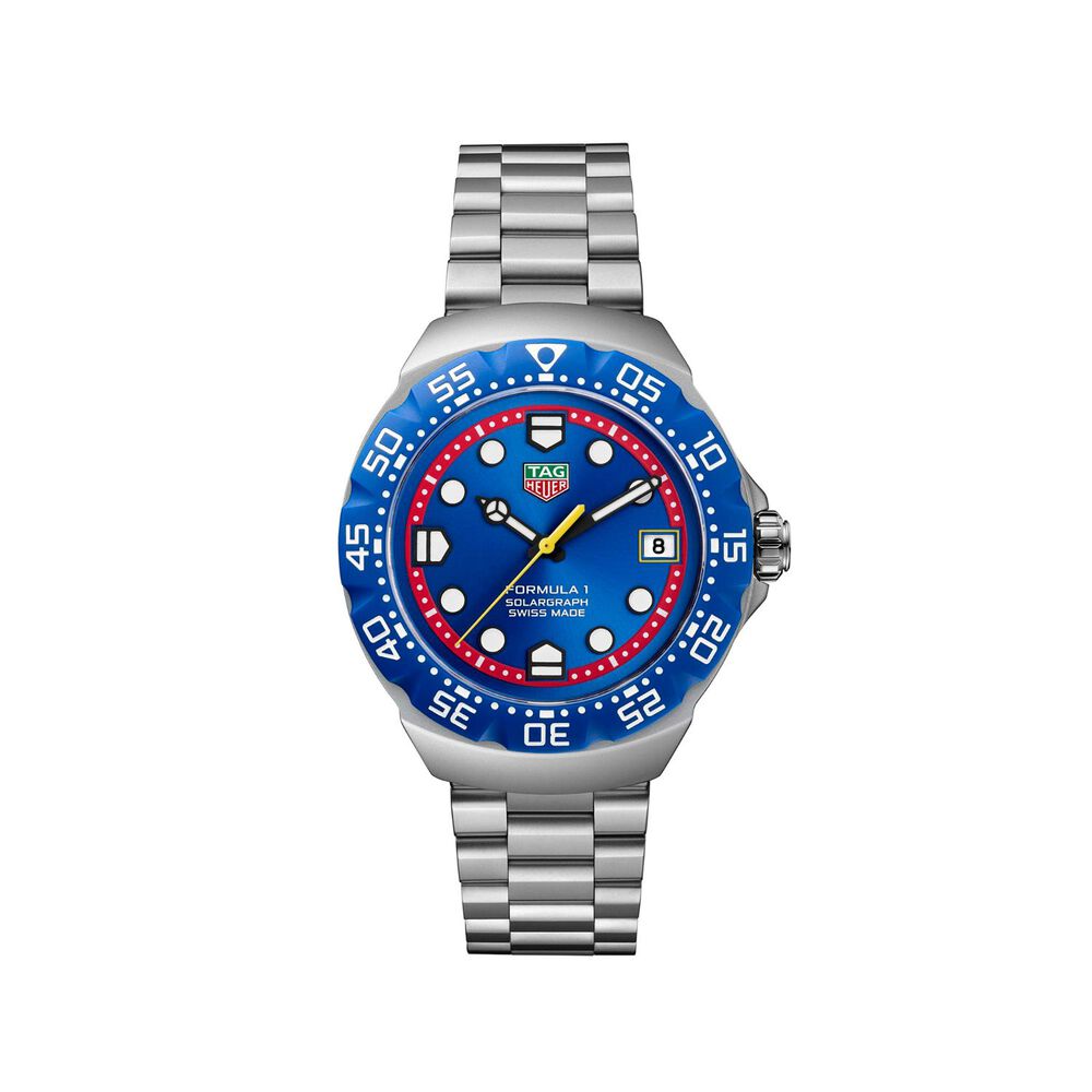 TAG Heuer Formula 1 Solargraph x Oracle Red Bull Racing 38mm Blue Dial Steel Bracelet Watch