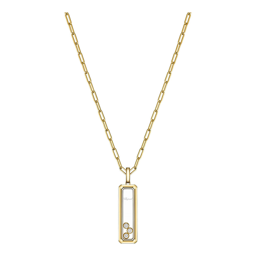 Chopard Happy Diamonds Icons 0.15ct Diamond 18ct Yellow Gold Rectangular Pendant