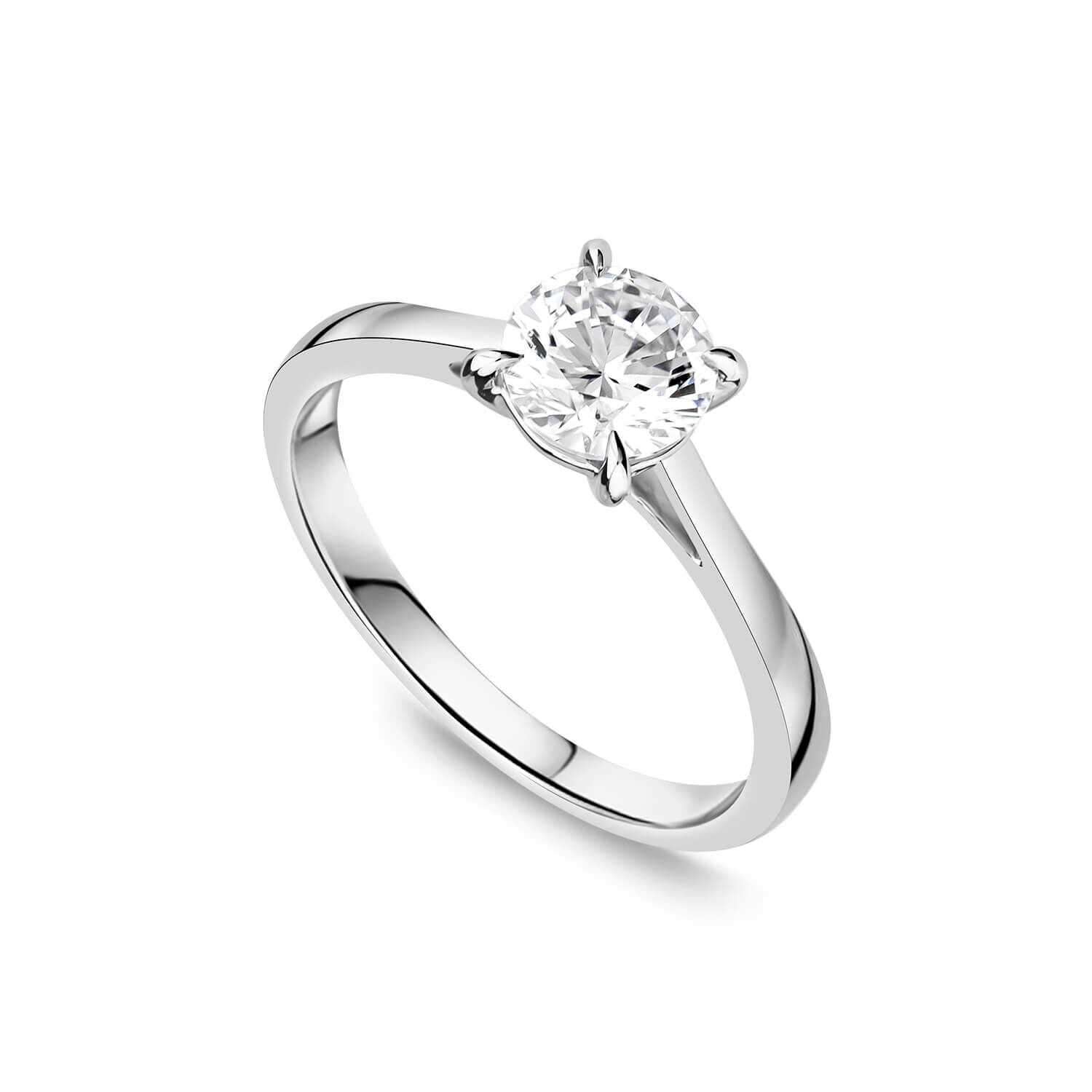 White diamond engagement clearance rings