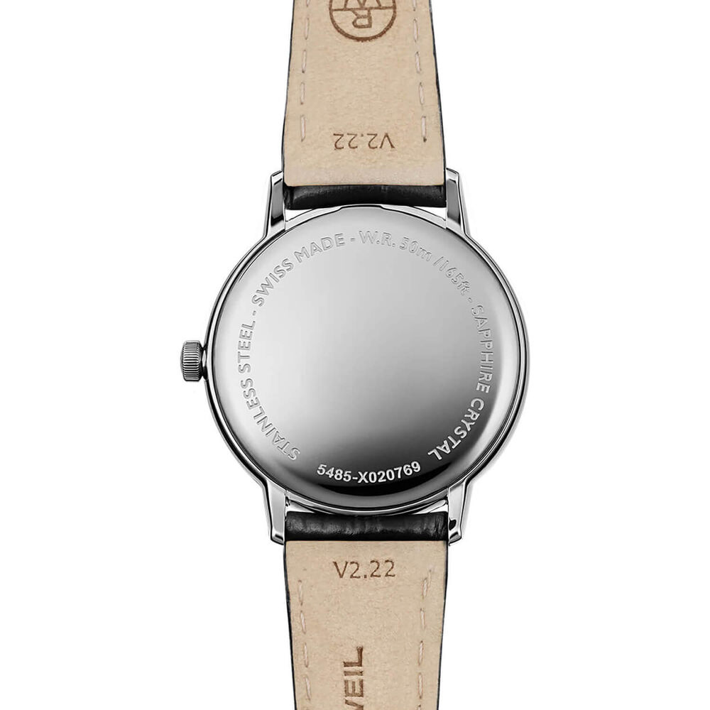 Raymond Weil Toccata Classic 39mm White Dial Black Leather Strap Watch image number 2