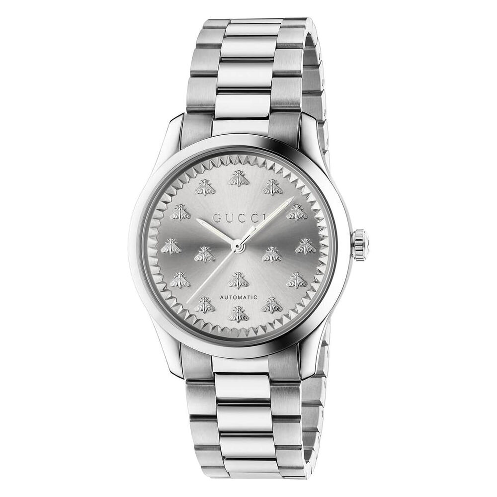 Gucci G-Timeless 38mm Silver Dial Steel Case Bracelet Watch image number 0