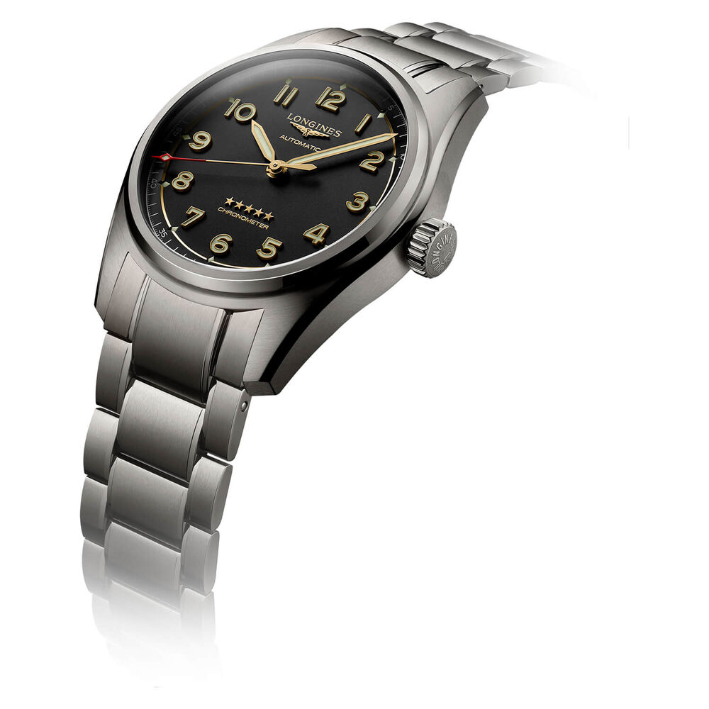 Longines Spirit 40mm Automatic Grey Dial Titanium Case Bracelet Watch image number 11