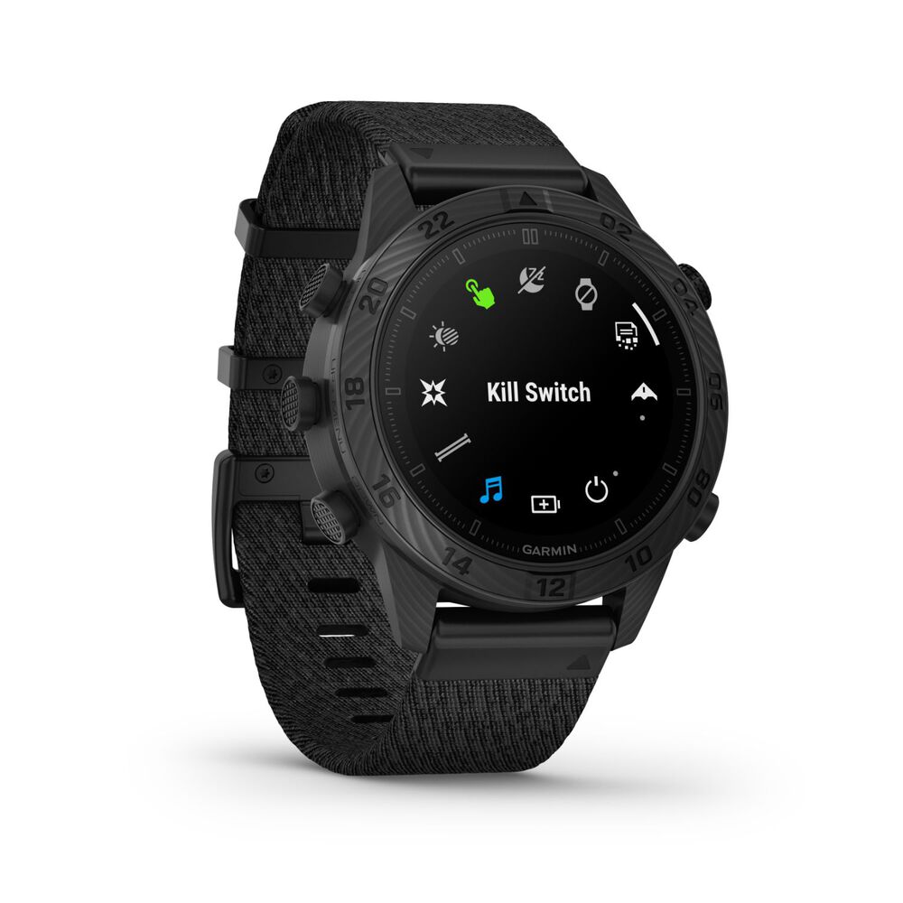 Garmin MARQ® Commander (Gen 2) - Carbon Edition 46mm Titanium Case Nylon Strap Watch image number 7