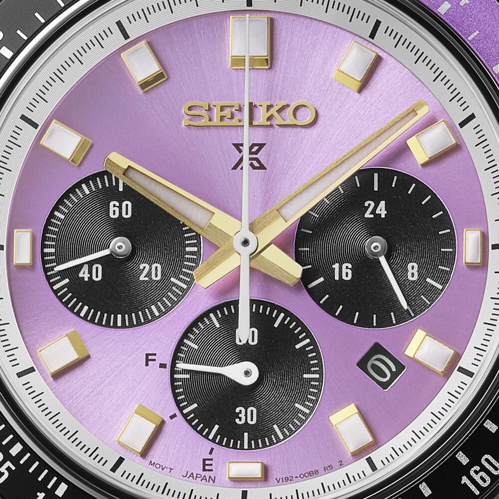 Seiko 145th Anniversary Speedtimer Solar Chronograph Limited Edition Edo Purple Watch