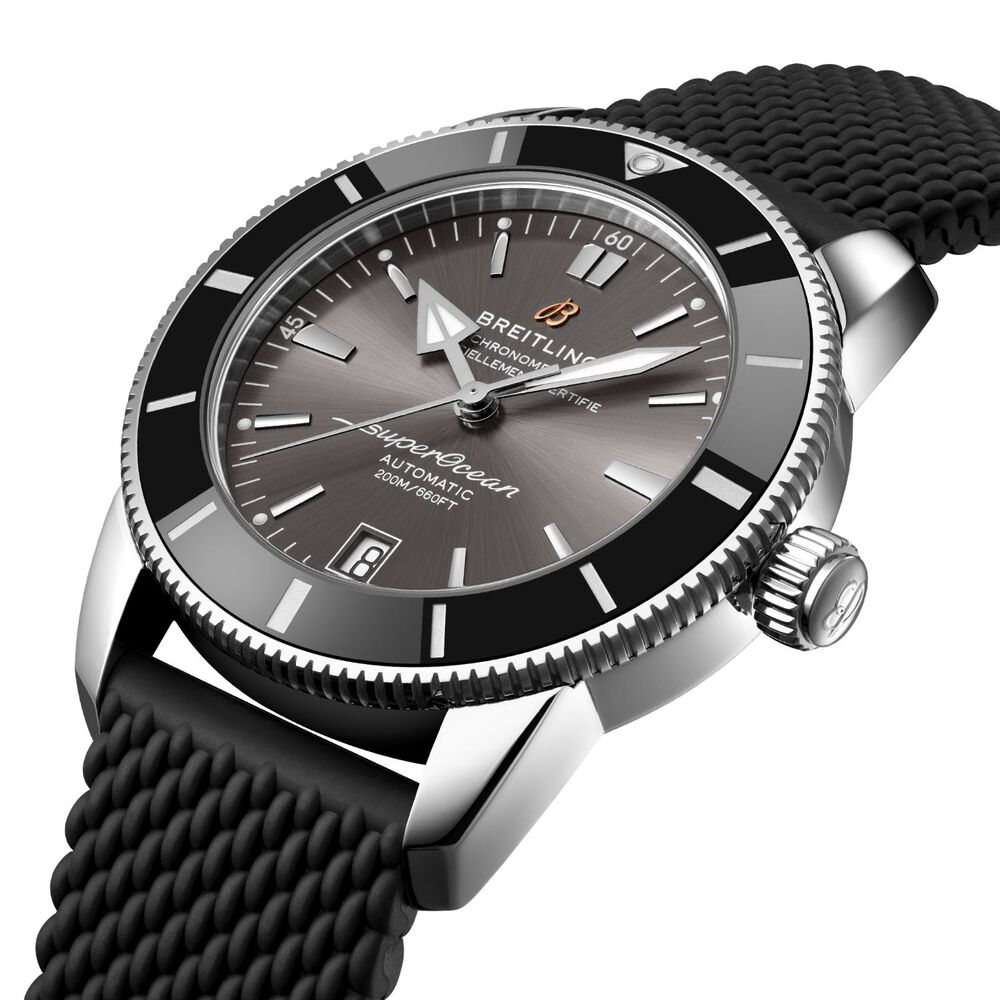 Breitling UK Edition Superocean Heritage B20 42mm Grey Dial Black Bezel Rubber Strap Watch