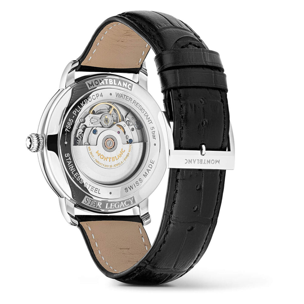 Montblanc Star Legacy Automatic Date 42MM Silver Dial Black Strap Watch image number 4