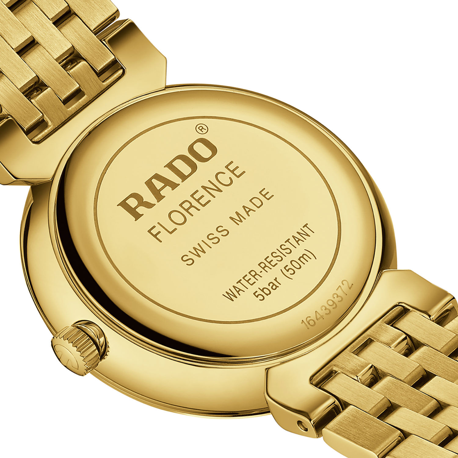 Rado Florence 30mm Mother of Pearl Dial Diamond Dot Yellow Gold Bracelet Watch