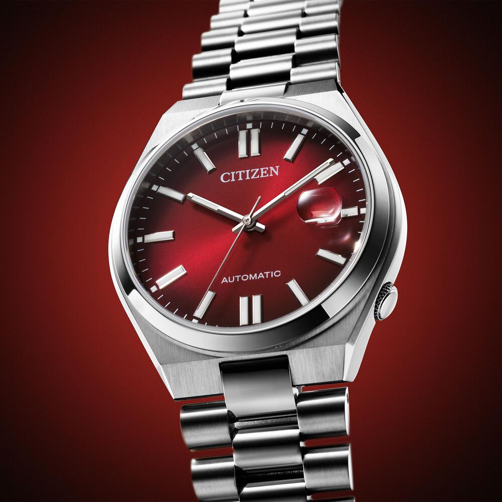 Citizen Tsuyosa 40mm Red Dial Steel Case Bracelet Watch image number 4