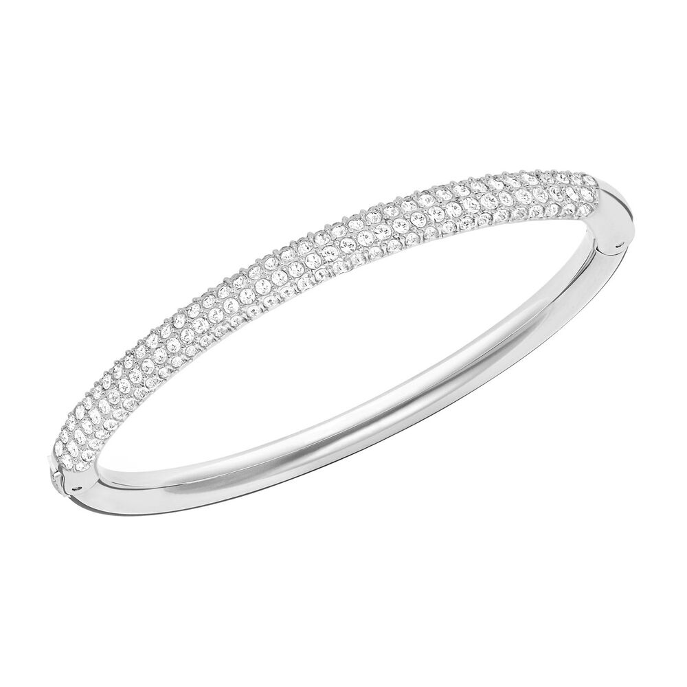 Swarovski Stone Rhodium Plated Bangle