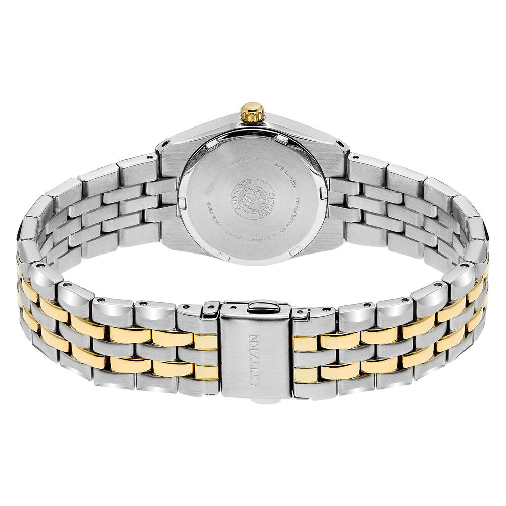 Citizen Eco-Drive Blue Dial Two Tone Steel Bracelet Ladies' Watch image number 3
