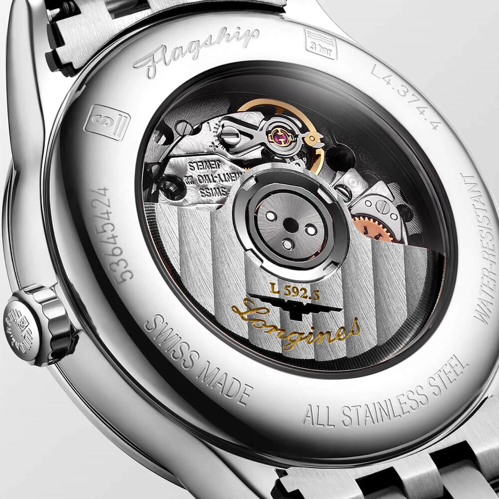 Longines Elegance Flagship Classic 30mm Blue Dial Steel Bracelet Watch image number 4