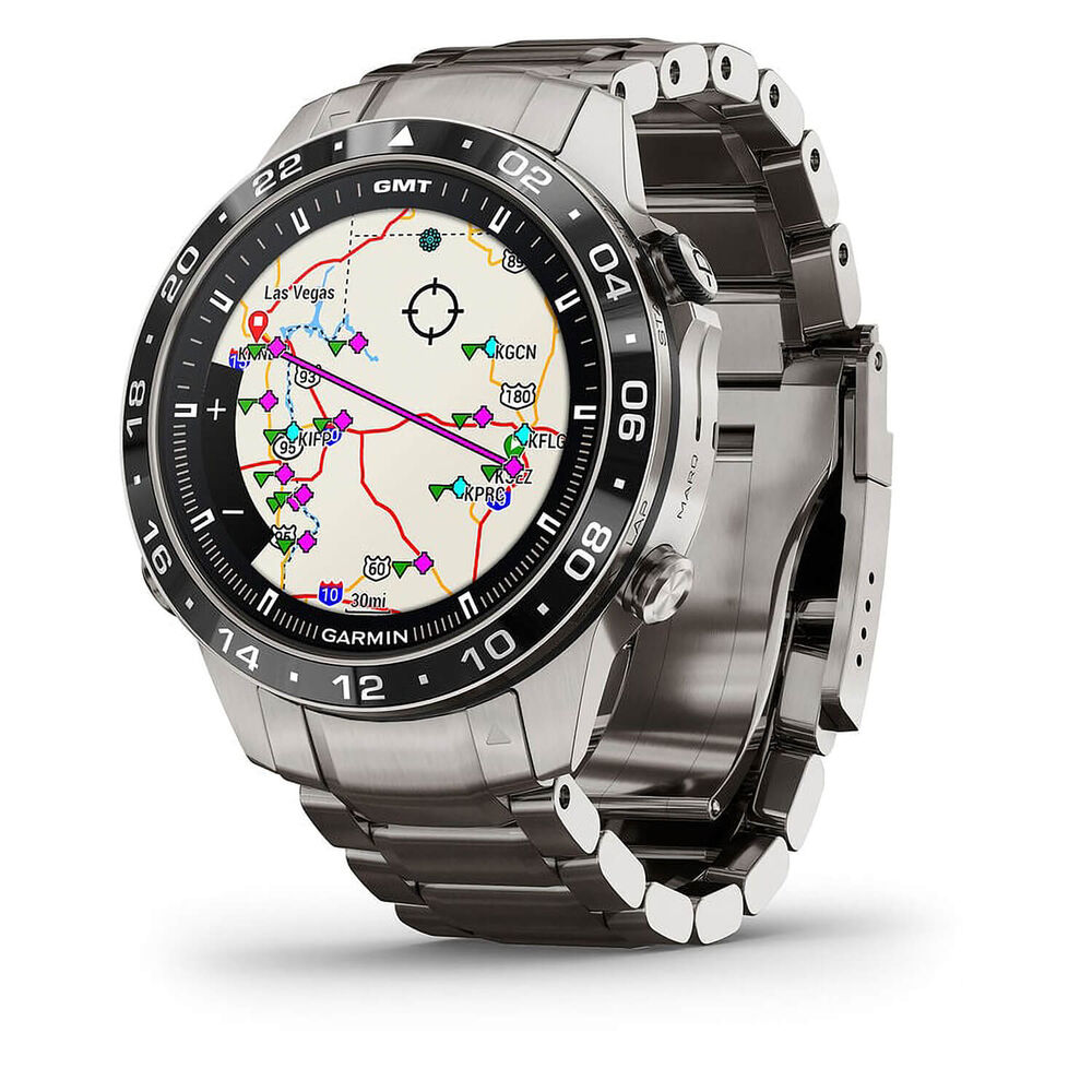 Garmin MARQ® Aviator (Gen 2) 46mm Titanium Case Bracelet Watch image number 3