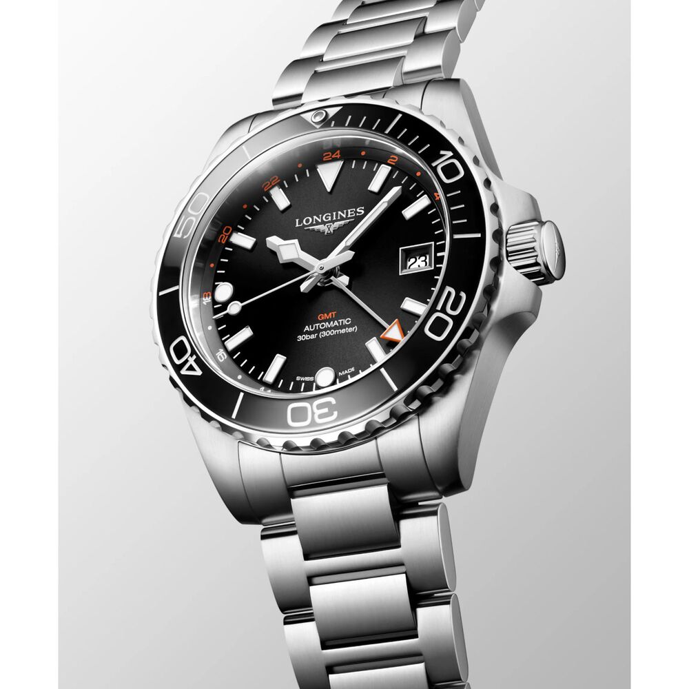 Longines Diving Hydroconquest 41mm Sunray Black Dial Stainless Steel & Ceramic Case Watch image number 2