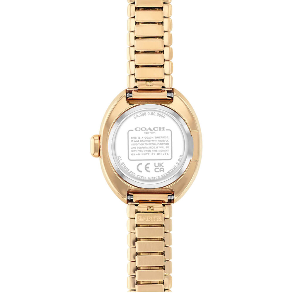 Coach Sammy 22mm White Dial Gold Tone Steel Bracelet Watch