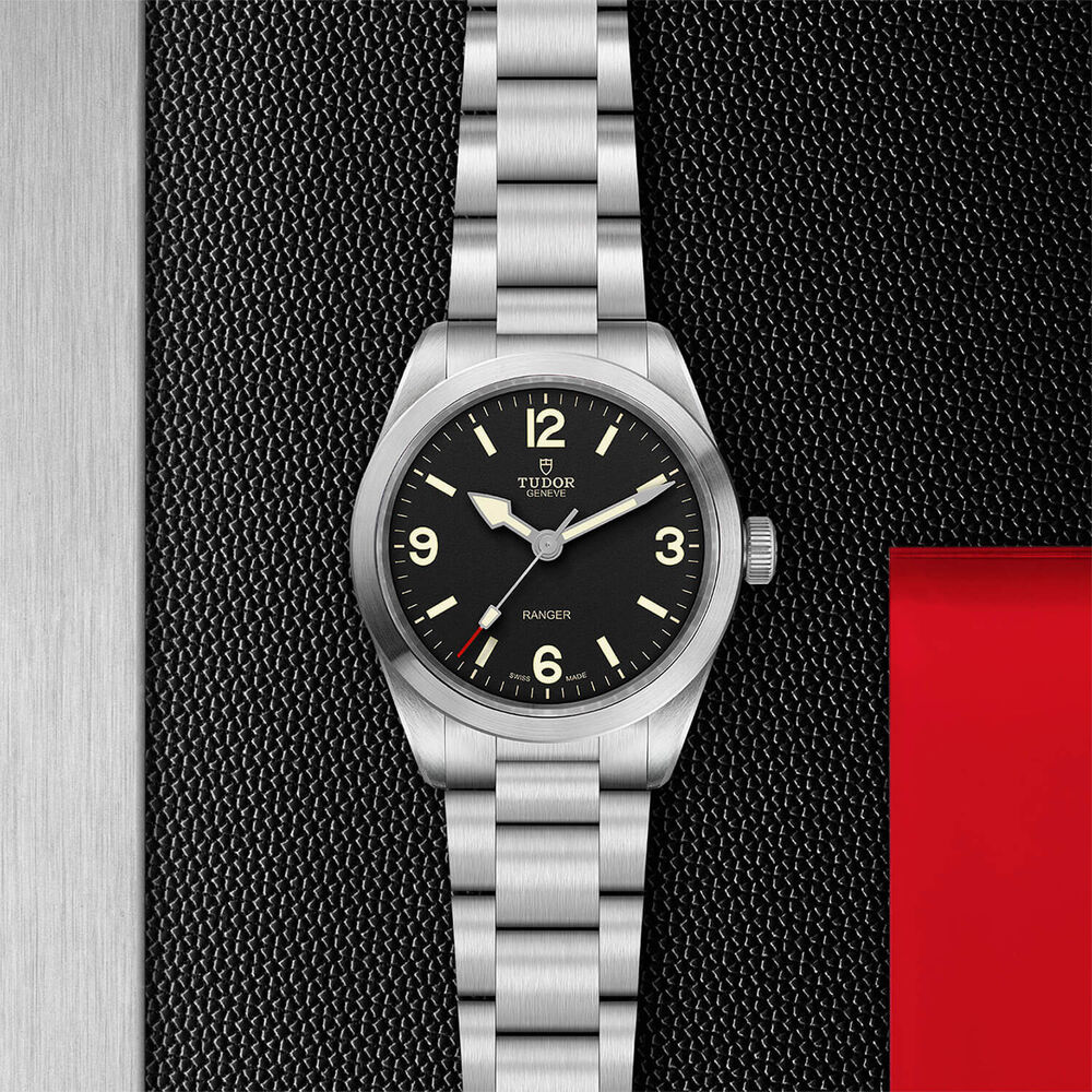 TUDOR Ranger 39mm Black Dial Steel Bracelet Watch image number 2