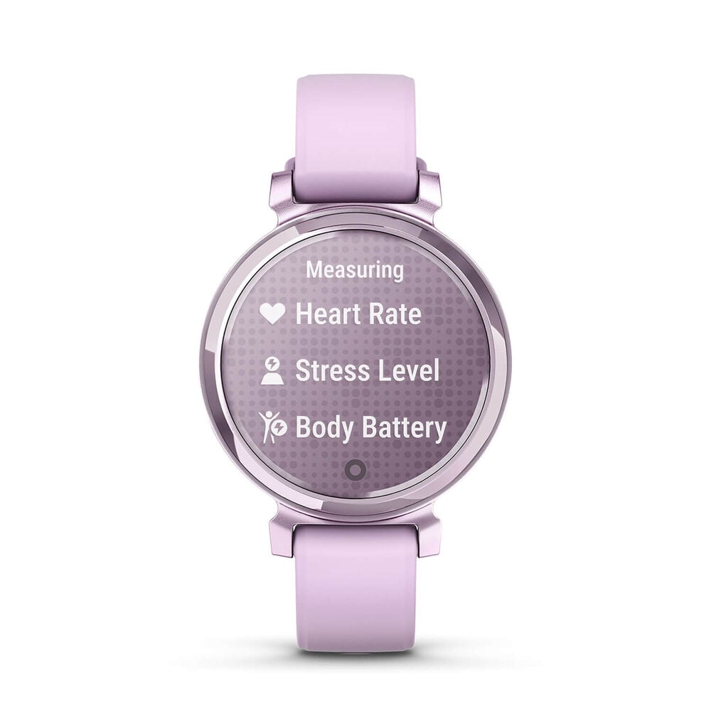 Garmin Lily® 2 Metallic Lilac Bezel & Silicone Strap Watch image number 1