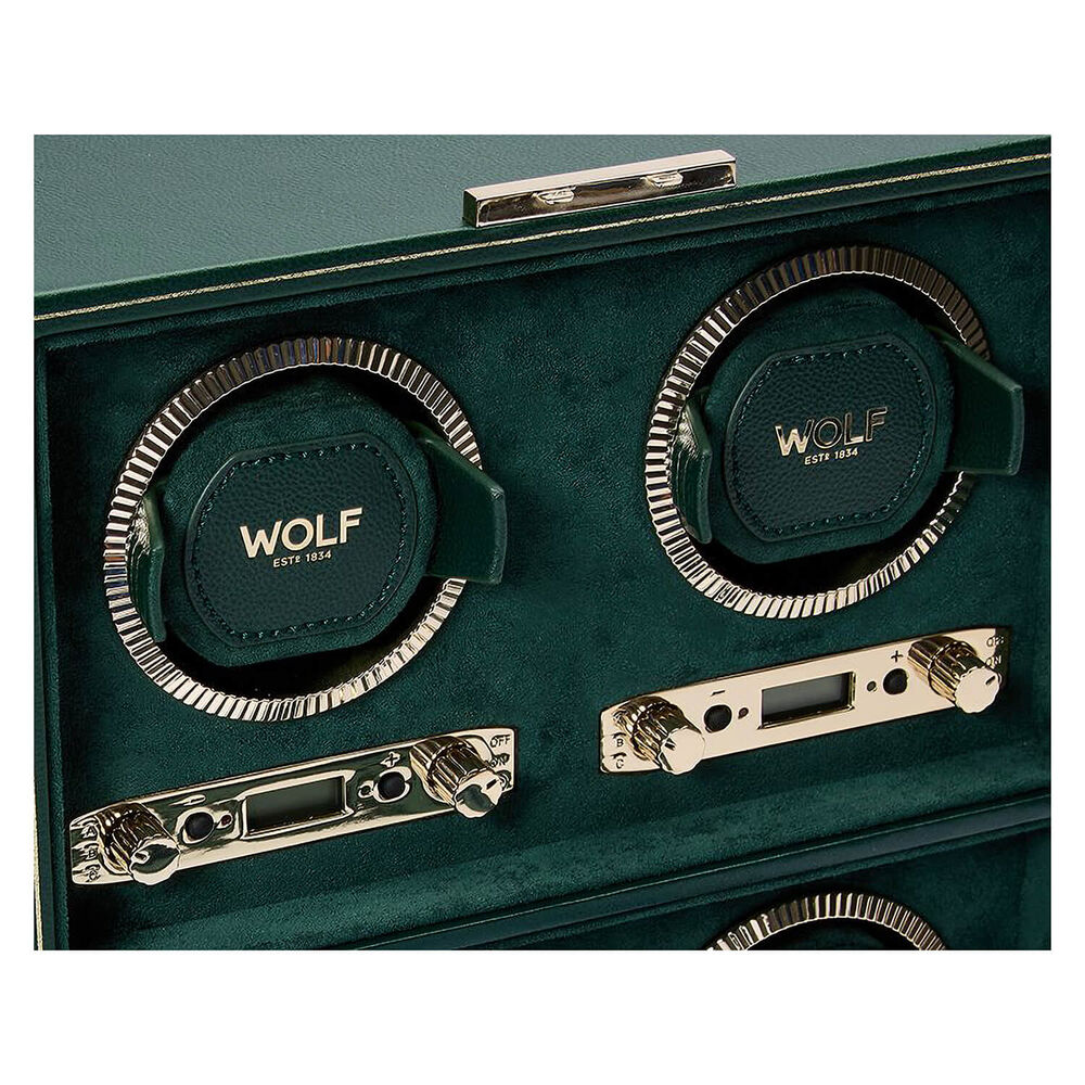 WOLF BRITISH RACING 4pc Green Watch Winder image number 3