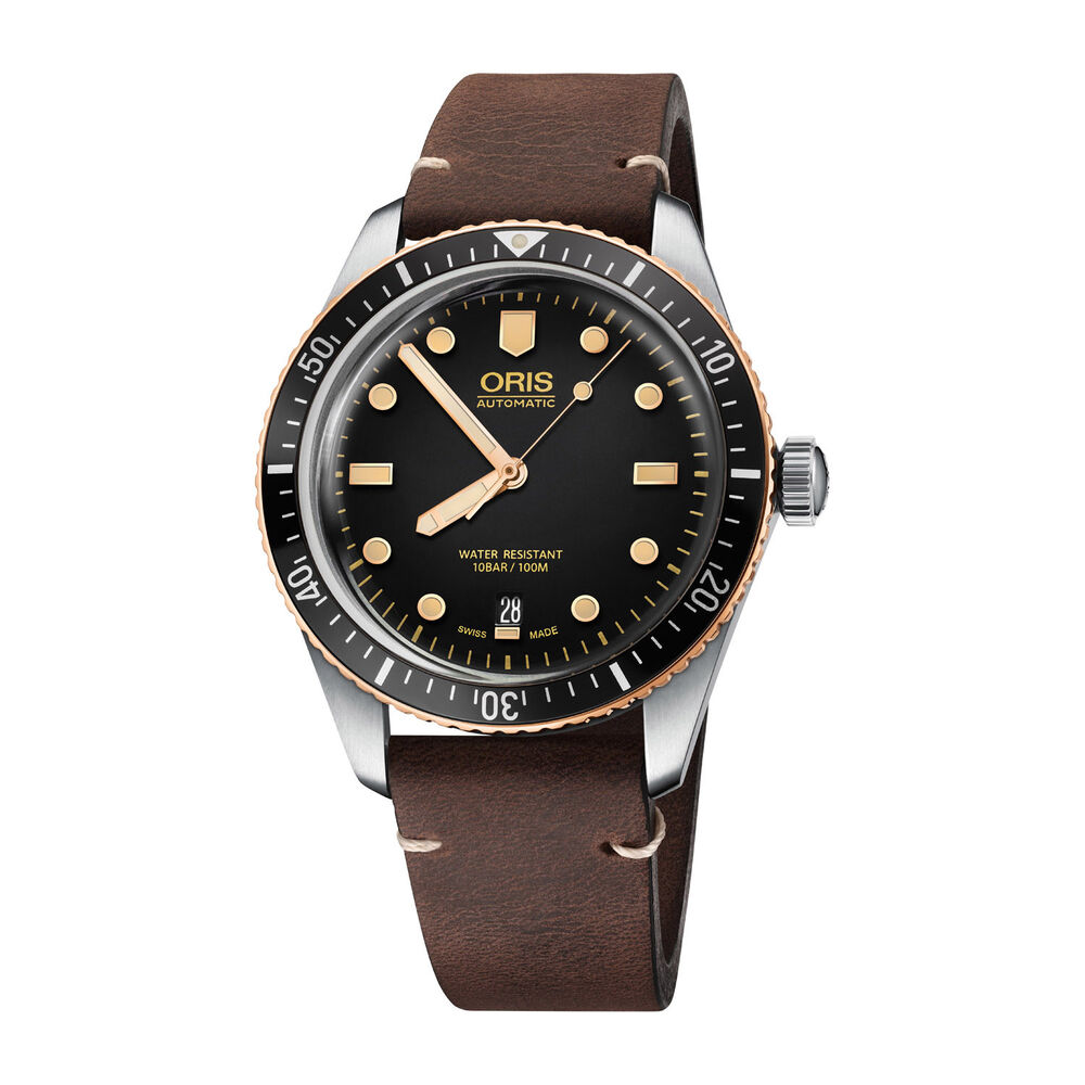 Oris Divers Sixty-Five Brown Leather 40mm Men's Watch