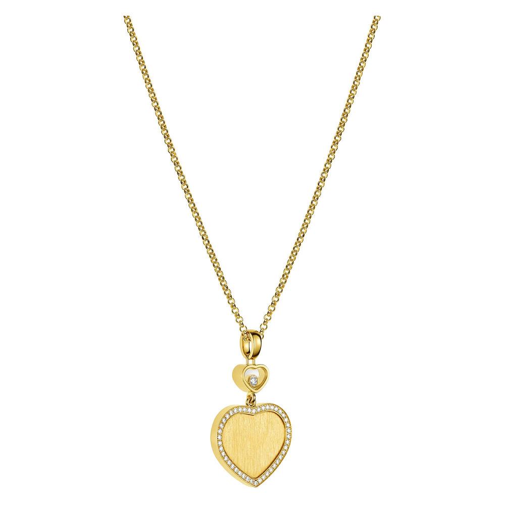 Chopard Happy Hearts Golden Hearts 18ct Yellow Gold 0.24ct Diamond Necklace image number 1