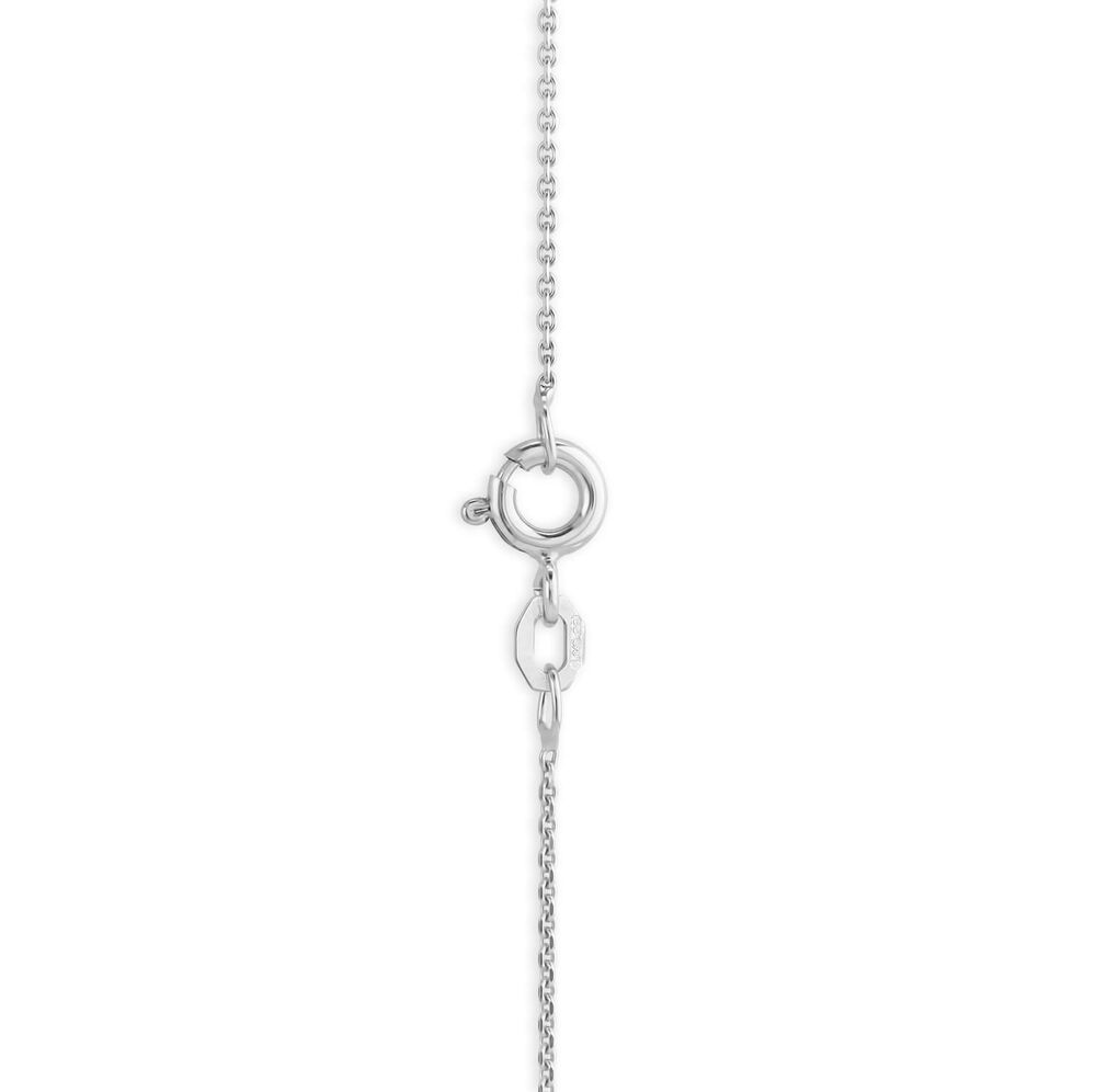 9ct White Gold 18' Rolo Chain Necklace image number 1