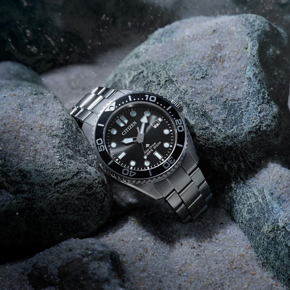 Citizen Promaster Diver 44mm Black Dial Stainless Steel Bracelet Watch image number 8