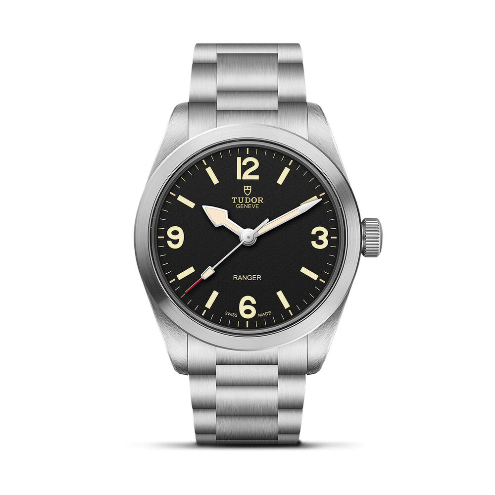 TUDOR Ranger 36mm Black Dial Steel Bracelet Watch