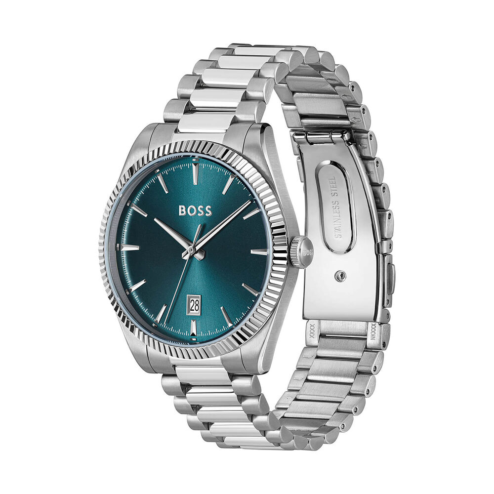 BOSS Cheswick 40mm Blue Dial Stainless Steel Bracelet Watch image number 2