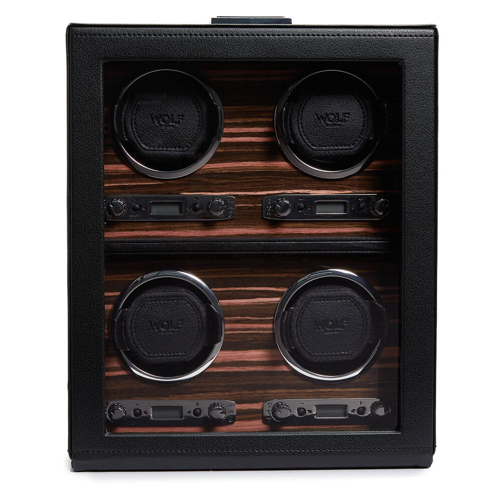 WOLF ROADSTER 4pc Black Watch Winder image number 0