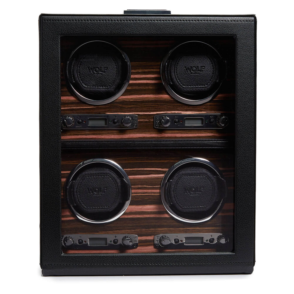 WOLF ROADSTER 4pc Black Watch Winder image number 0