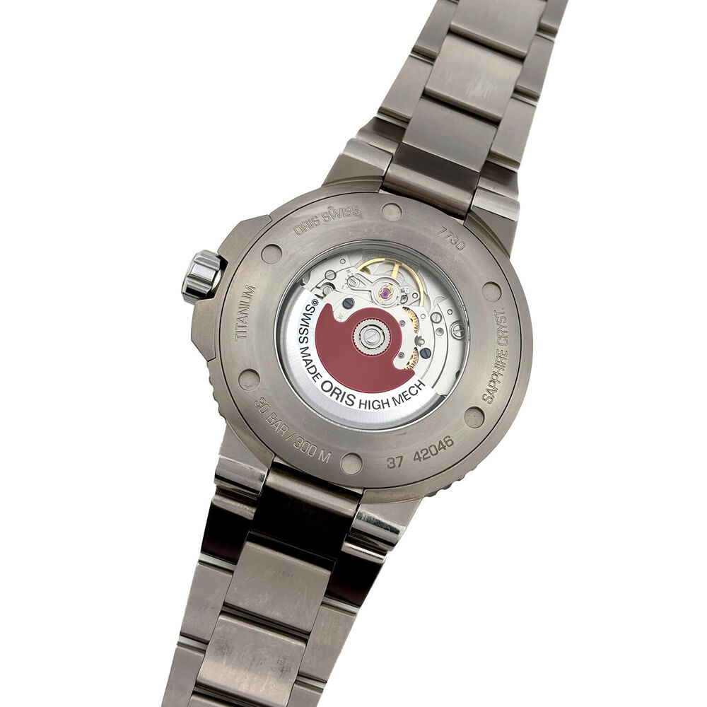 Pre-Owned Oris Aquis 43.5mm Silver Dial Titanium Bracelet Watch image number 3