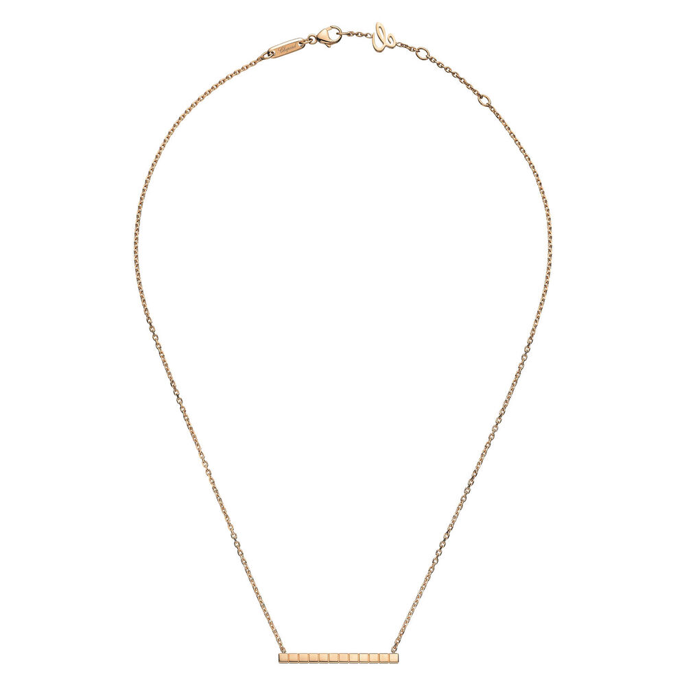 Chopard Ice Cube Rose Gold Plain Thin Necklace image number 2
