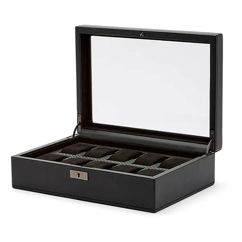 WOLF Axis 10 Pc Powder Coat Finish Vegan Leather Watch Box