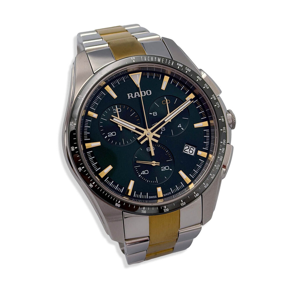 Pre-Owned Rado Hyperchrome 44.9mm Green Dial & Bezel Bracelet Watch
