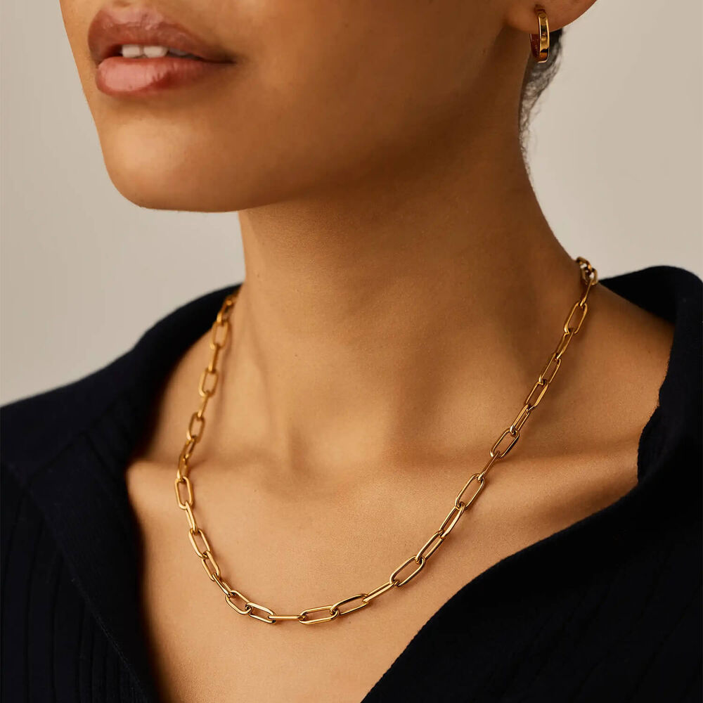 Missoma 18ct Gold Plated Steel Classic Paperclip Chain Necklace