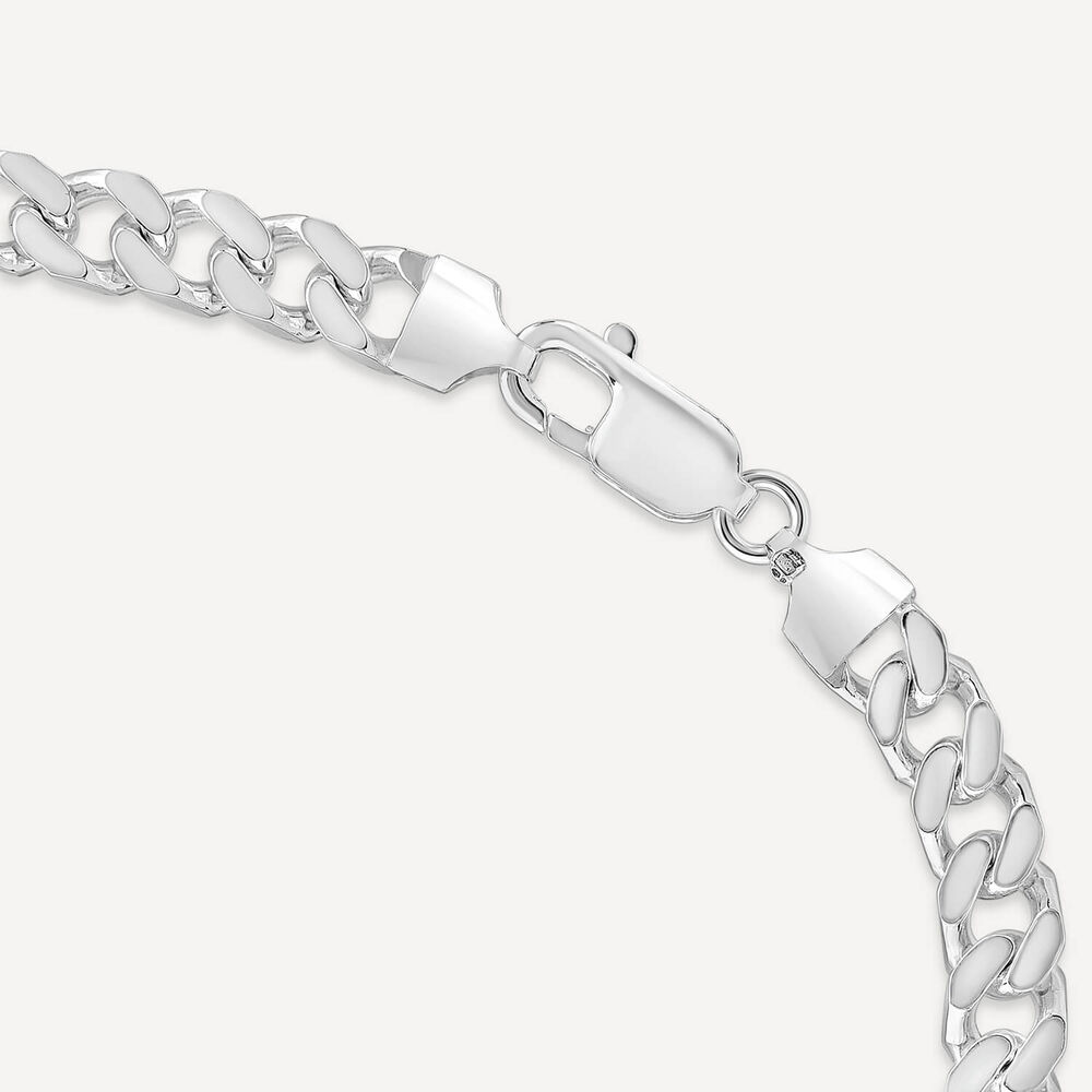 Sterling Silver Square Curb 20' Men's Chain image number 4